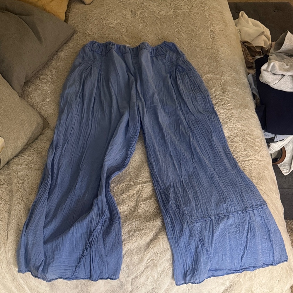 Free People Light Blue Relaxed Pants